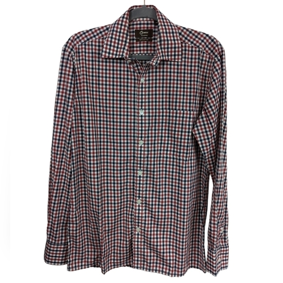 Oxenberg Opulento Men's Plaid Button Down Sz 38 - Picture 1 of 11